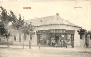 1910 Komárom, Komárno; Igmándi út, Milko Márk Magyar Áruháza / street view with shop (EB)
