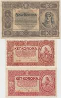 1920. 2K (2x), egyik csillaggal + 20K (2x) + 50K + 100K T:III