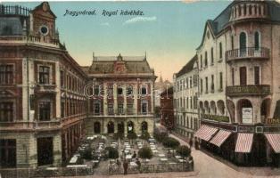 Nagyvárad, Oradea; Royal kávéház, Duna Biztosítótársaság, Koch üzlete, fogorvosi rendelő / coffee shop, insurance company, shop, dentist (EK)