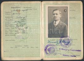 1930 Bp., Magyar Királyság által kiállított fényképes útlevél / Hungarian passport