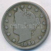 Amerikai Egyesült Államok 1899. 5c Cu-Ni "Liberty" T:2-,3
USA 1899. 5 Cents Cu-Ni "L...