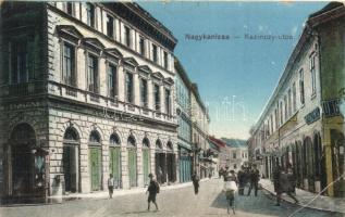 Nagykanizsa, Kazinczy utca, Alt és Böhm és Schwarz és Tauber üzlete, cementraktár, Unger bútorraktára (EB)