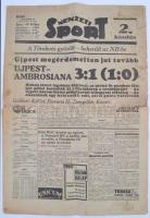 1939 a Nemzeti Sport 31. évf. 125. lapszáma érdekes aktuális hírekkel