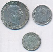 Vegyes: Ausztria 1915. 1K Ag "Ferenc József" + Hollandia 1941. 10c Ag "I. Vilma"...