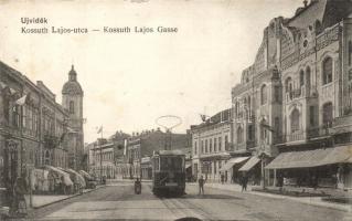 Újvidék, Novi Sad; Kossuth Lajos utca, villamos / street, tram (EK)