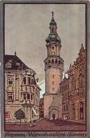 Sopron, Városház téri torony (vágott / cut)