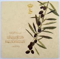 II. Abdullah(1962-) jordán király üdvözlő lapja Sólyom László egykori köztársaság elnöknek, nyomtato...