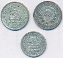 Szocialista Szövetségi Szovjet Köztársaság 1923. 15k Ag + 20k Ag + Szovjetunió 1928. 20k Ag T:2,2-
...