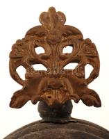 Antik kandallóóra, sérült, hiányos, nem működik, 40×32 cm