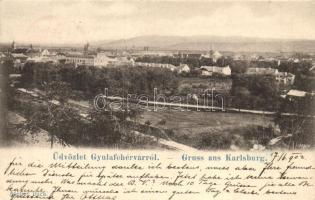 Gyulafehérvár, Karlsburg, Alba Iulia; (ázott / wet damage)