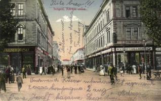 Szeged, Kárász utca, Aigner József üzlete, Étterem a Kék Csillaghoz (Rb)