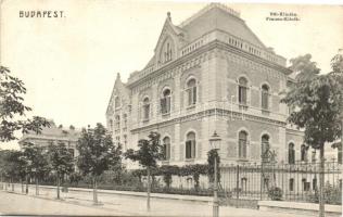 Budapest IX. Női klinika, hátoldalon Magyar Sakkszövetség alakuló közgyűlése és első versenye reklám