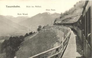 Mölltal; Rote Wand, Böse Nase mountains, Tauern Railway, locomotive, B.K.W.I. No. 3230 (EK)