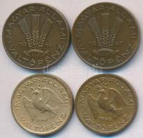 1946-1947. 10f tombak (2x) + 20f Cu-Al (2x) T:2-