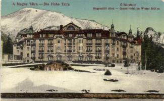 Ótátrafüred, Stary Smokovec; Nagyszálló télen / Grand Hotel in winter (tűnyom / pinhole)