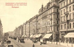 Budapest VII. Erzsébet körút, Royal-szálloda, villamos (Rb)