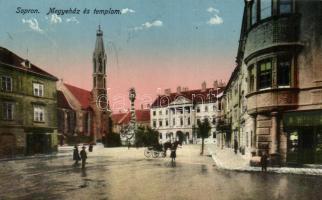 Sopron, Megyeház és templom, Wanek üzlete (EB)