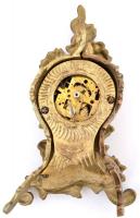 Modern barokk stílusú bronz asztali óra, jelzett (Mera poltik), nem működik, m:25 cm