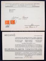 1931 Orvoskar Csaba bajtársi Egyesületének Jász-Kun törzse meghívója táncestélyre 23x14 cm + boríték