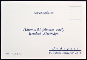 1933 A Háromszéki Székely Egyetemi és Főiskolai Hallgatók jelmezes estélyének dombornyomott címert t...