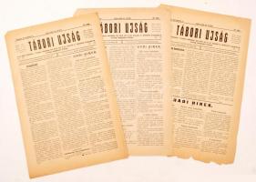 1915 Przemyśl, Tábori Újság, a 23. honvéd gyalogezred által Przemyśl első és második ostroma alatt naponta megjelentetett újság 135-137. száma, szakadásokkal