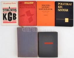 Vegyes szocialista politikai-történelmi témájú könyv, összesen 6 db: Marx Engels válogatott művek, 1...