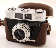 Zeiss Ikon Prontor-300 Contina J, fényképezőgép, eredeti bőr tokjában, 12×8 cm