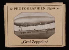 cca 1930 Graf Zeppelin fotó, 12 db-os eredeti tokban, 6x9cm