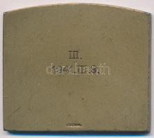 Berán Lajos (1882-1943) 1941. "Magyar Sí Szövetség" fém plakett "LUDVIG" gyártói...