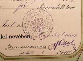 1916 Lakatos segédlevél, kiadta Polgár és Müller (Bp., VI. ker. Kövér Lajos u. 26.), sok okmánybélye...