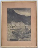 cca 1930-40 Eisenerz, Rat der Kongresstadt Güstrow, régi, feliratozott német fotók üvegezett keretbe...