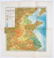 1905 Cholnoky Jenő: A kínai nagyalföld, térkép melléklettel. Különlenyomat a "Földrajzi Közlemé...