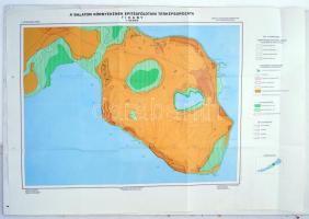 1966-67 Balaton környékének építésföldtani térképsorozat, Tihany, 1:10000, 9db, 58x83cm