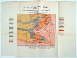 cca 1900 A resiczai kőszénterület földtani térképe, 1:20000. Kis lyukkal, 44x51cm