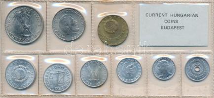 1980. 2f-10Ft 9db klf, érmés forgalmi sor fóliatokban T:1
