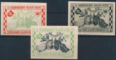 1913 Debreceni sakkverseny 3 vágott levélzáró