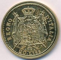 Olaszország 1808M 20L "I. Napóleon" aranyozott fém replika "COPY" jelzéssel T:PP...