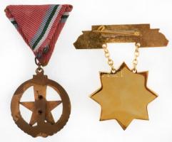 1956. "Tűzrendészeti Érem" bronz fokozata, zománcozott Br kitüntetés mellszalaggal + ~1970...