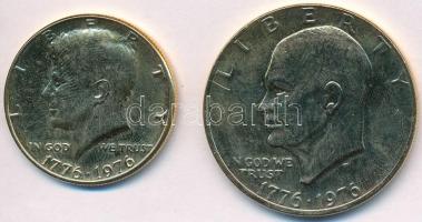 Amerikai Egyesült Államok 1976. 1/2$ "Kennedy" + 1976. 1$ "Eisenhower / Liberty Bell&...
