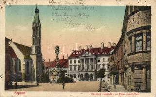 Sopron, Ferenc József tér, kiadja Blum Náthán (Rb)