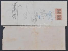 Csorna 1905. "Kohn Zsigmond Csorna - Gazdasági-,Varrógép - és Butor-Áruház" kitöltött vált...