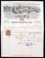 1905 Haas Fülöp fejléces, grafikus számla