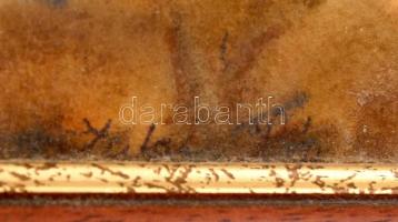 Antal Irén (1903-1999): A hegy lábánál, akvarell, papír, jelzett, üvegezett fa keretben, 14,5×23,5 c...