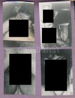 cca 1960-70 Retró pornókép gyűjtemény mappába ragasztva, több, mint 100db különböző minőségben, 9x6c...