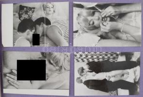cca 1960-70 Retró pornókép gyűjtemény mappába ragasztva, több, mint 110db különböző minőségben, 9x6c...
