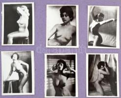 cca 1960-70 Retró pornókép gyűjtemény mappába ragasztva, cca 40db különböző méretben és minőségben, ...