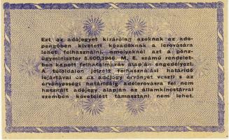 1946. 10.000.000AP Vízjellel, fordított címerrel, barnásfehér papíron T:I- R!