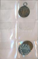 14db-ból álló vegyes fém és bronz sportérem gyűjtemény műbőr albumba rendezve, főleg 1930-as évekből...