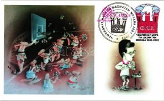 30 db megíratlan modern motívum képeslap, 3 db sakk témájú humoros grafika sorozat / 30 unused moder...