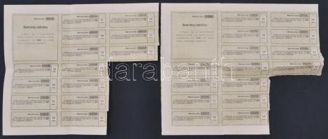 Budapest 1913. "Magyar Jég- és Viszont-Biztosító Részvény-Társaság" részvénye szelvényekke...